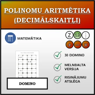Domino: Polinomu aritmētika (decimālskaitļi)