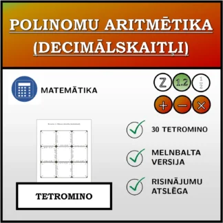 Tetromino: Polinomu aritmētika (decimālskaitļi)