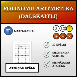 Atmiņas spēle: Polinomu aritmētika (daļskaitļi)
