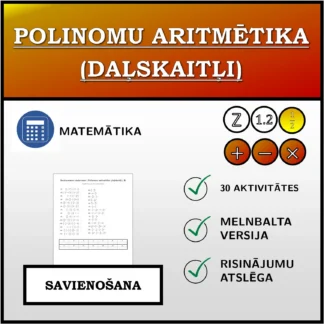 Savienošanas uzdevums: Polinomu aritmētika (daļskaitļi)