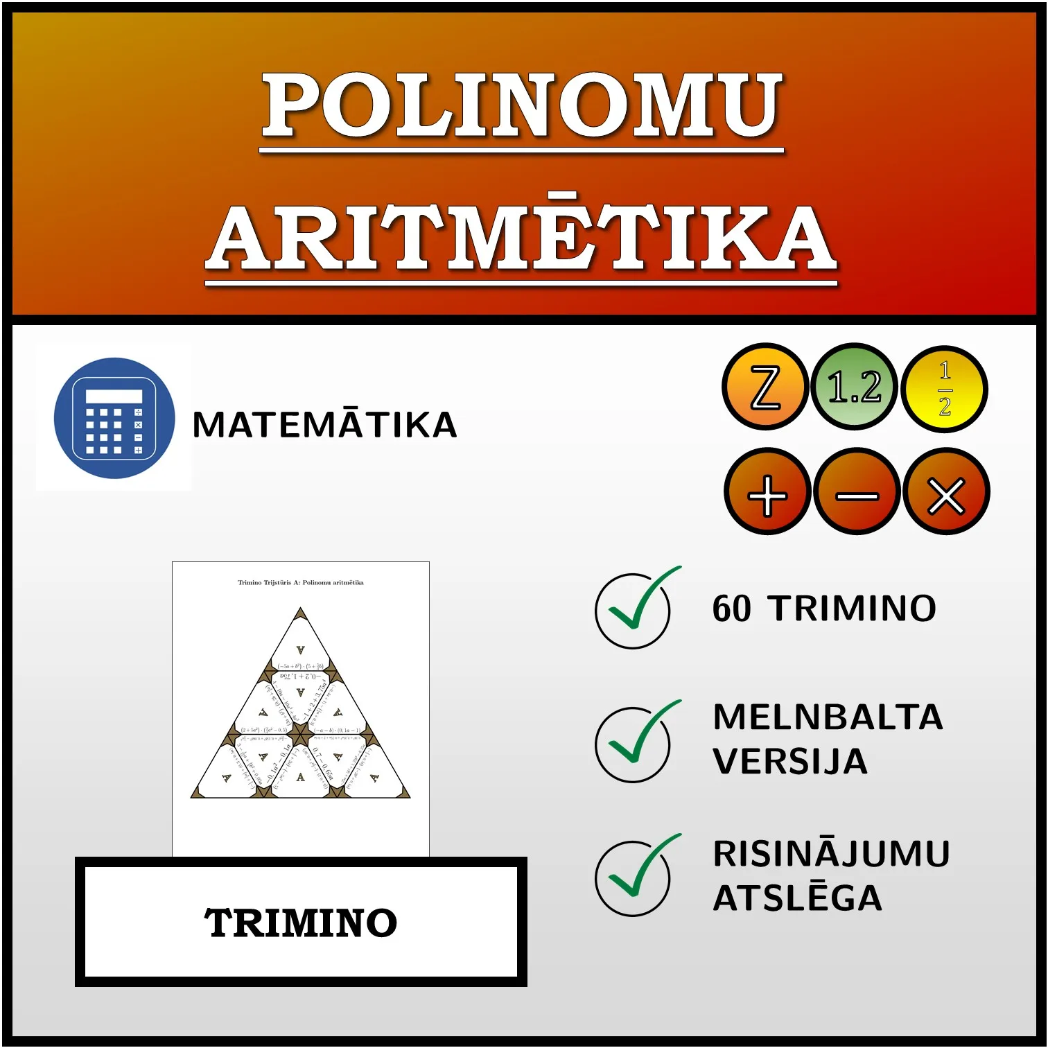 Trimino: Polinomu aritmētika