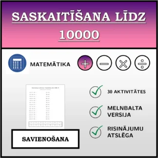 Savienošanas uzdevums: Saskaitīšana līdz 10000