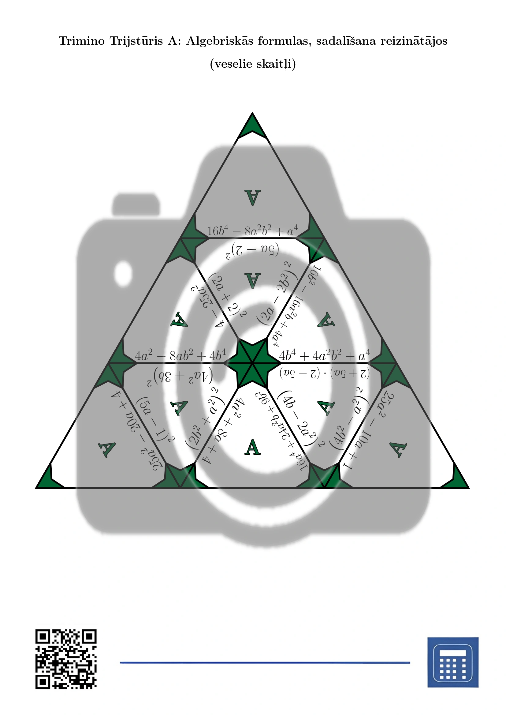 Trimino: Algebriskās formulas, sadalīšana reizinātājos (veselie skaitļi) - Image 2
