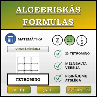 Tetromino: Algebriskās formulas, vienkāršošana (decimālskaitļi)