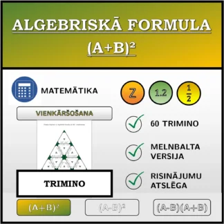 Trimino: Algebriskā formula (A+B)², vienkāršošana