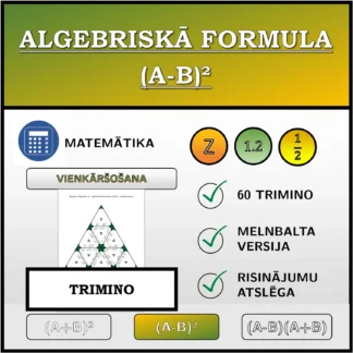 Trimino: Algebriskā formula (A-B)², vienkāršošana