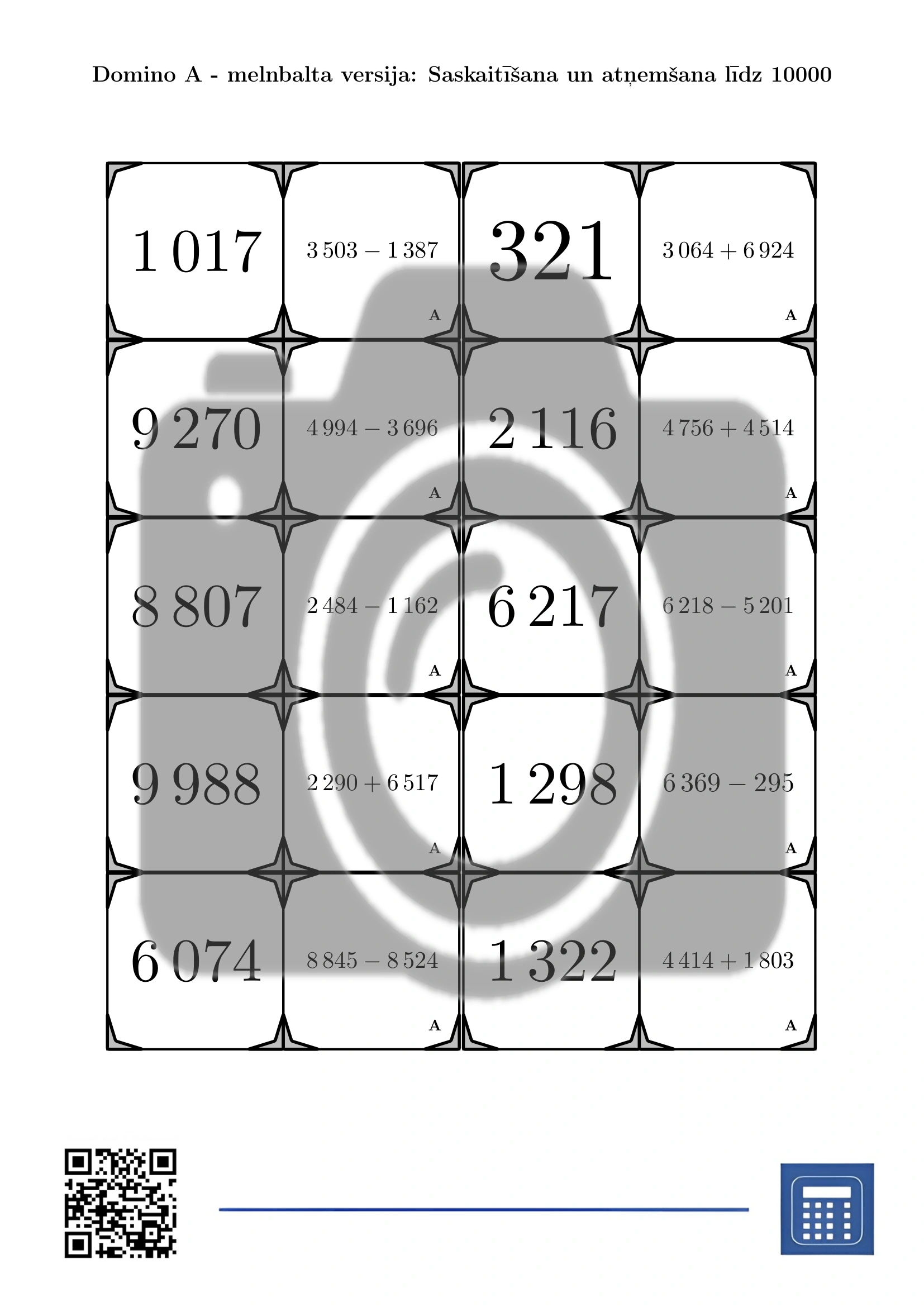 Domino: Saskaitīšana un atņemšana līdz 10000 - Image 3