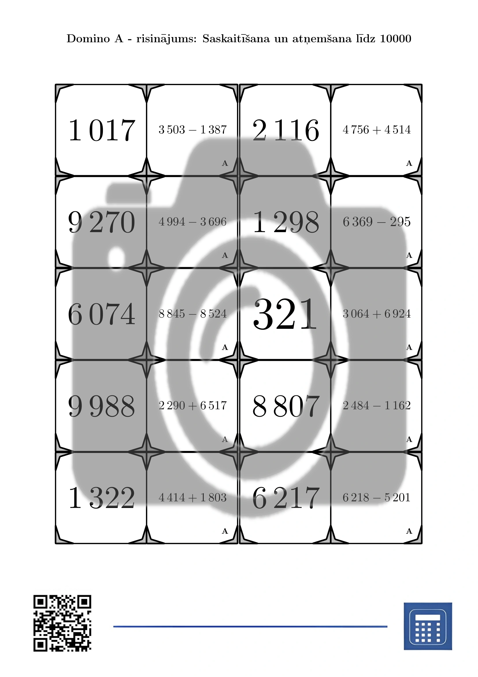Domino: Saskaitīšana un atņemšana līdz 10000 - Image 4