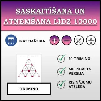 Trimino: Saskaitīšana un atņemšana līdz 10000