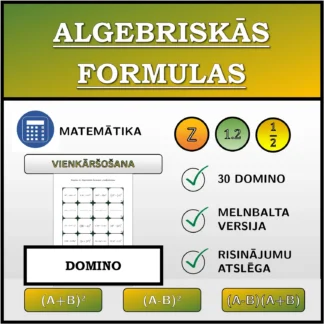 Domino: Algebriskās formulas, vienkāršošana