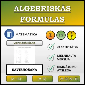 Savienošanas uzdevums: Algebriskās formulas, vienkāršošana