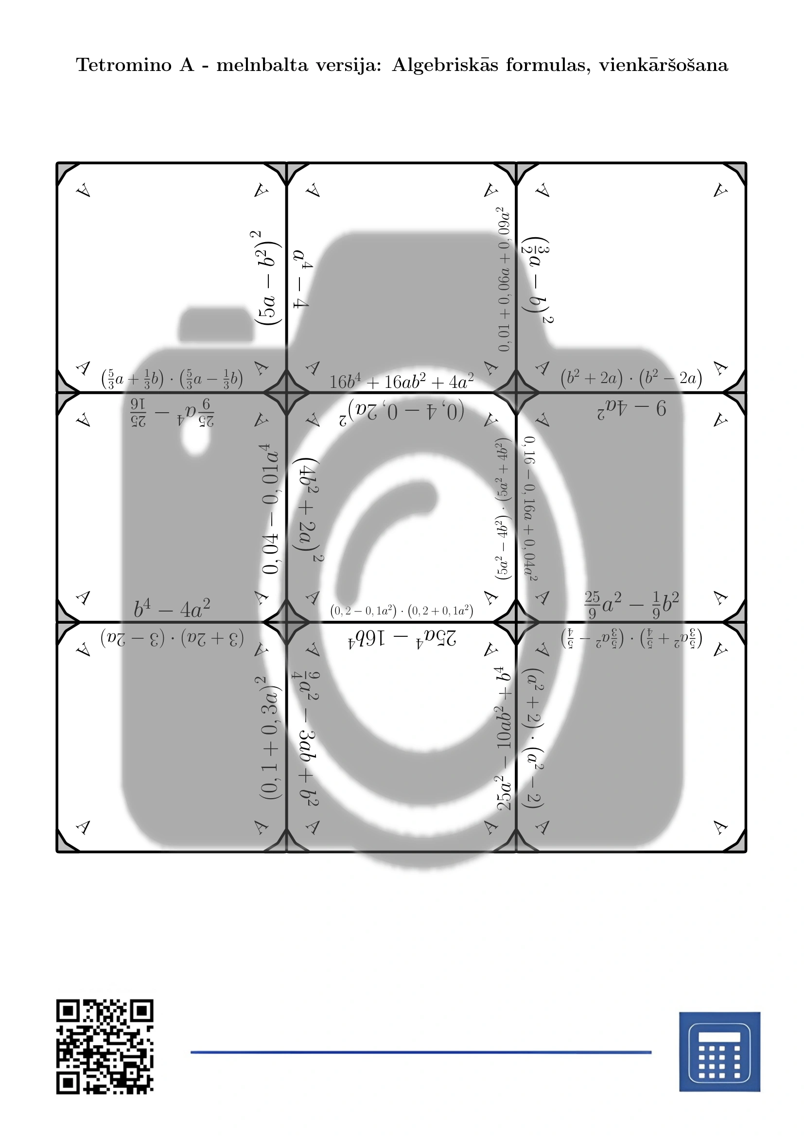 Tetromino: Algebriskās formulas, vienkāršošana - Image 3