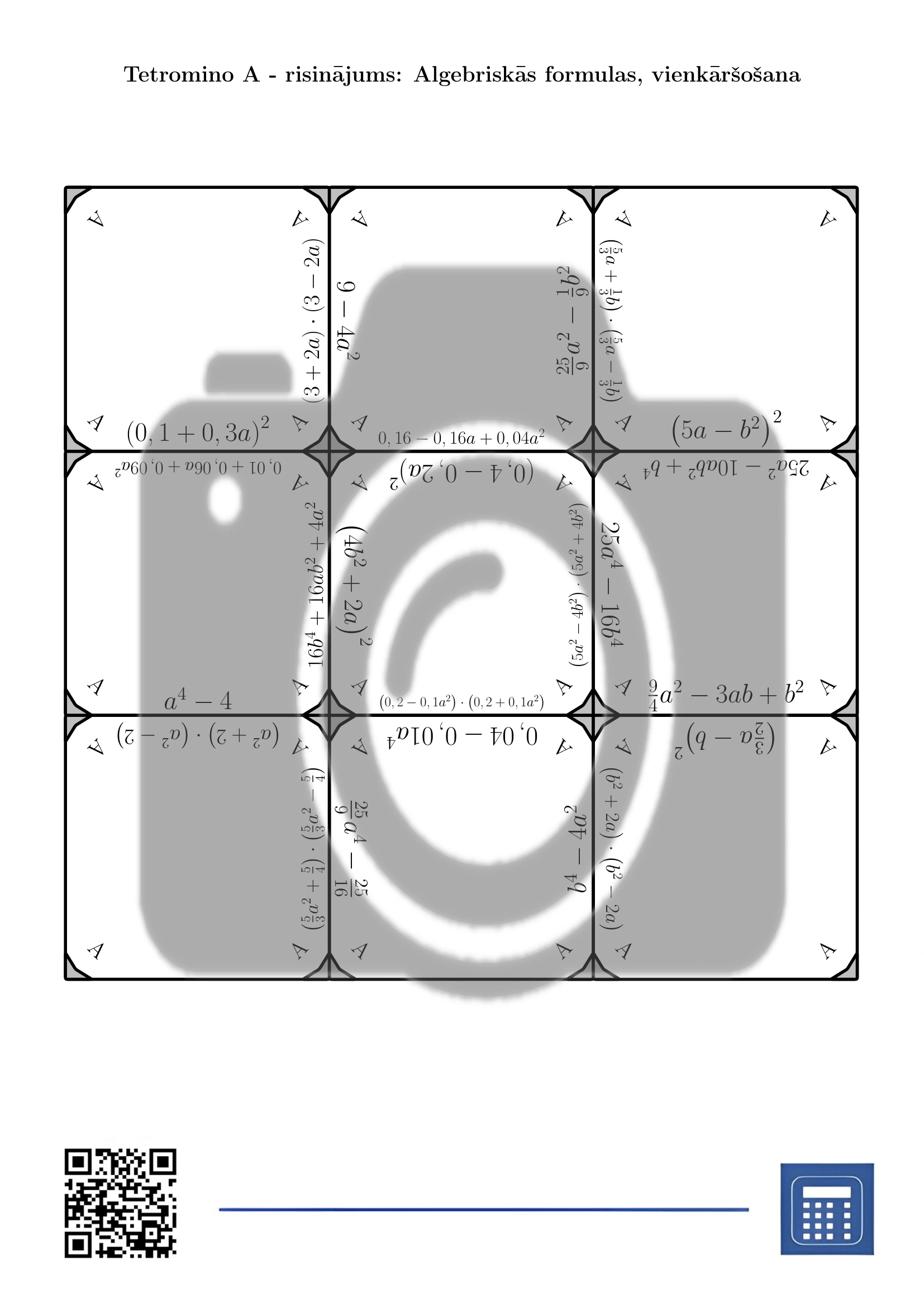 Tetromino: Algebriskās formulas, vienkāršošana - Image 4