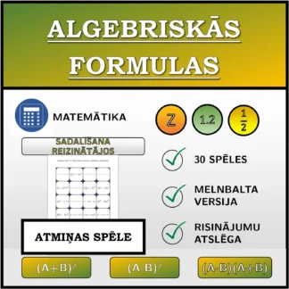 Atmiņas spēle: Algebriskās formulas, sadalīšana reizinātājos