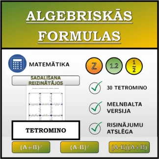 Tetromino: Algebriskās formulas, sadalīšana reizinātājos