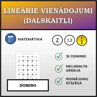 Domino: Lineārie vienādojumi (daļskaitļi)