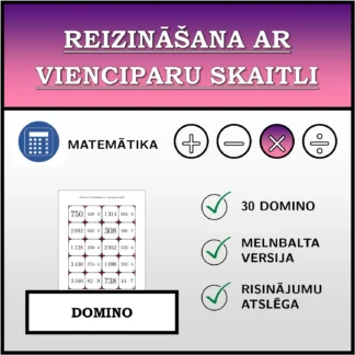Domino: Reizināšana ar vienciparu skaitli