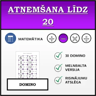 Domino: Atņemšana līdz 20