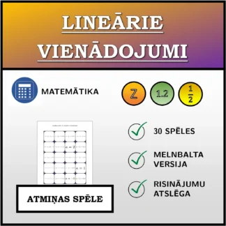 Atmiņas spēle: Lineārie vienādojumi