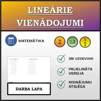 Darba lapa: Lineārie vienādojumi