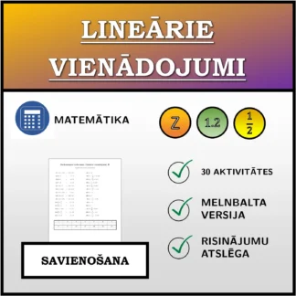 Savienošanas uzdevums: Lineārie vienādojumi