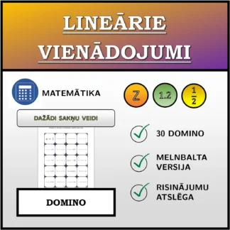 Domino: Lineārie vienādojumi, dažādi sakņu tipi