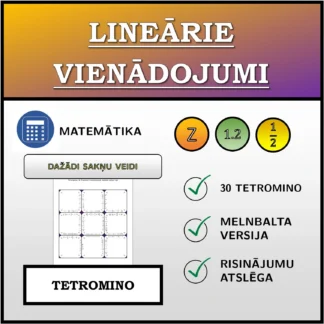 Tetromino: Lineārie vienādojumi, dažādi sakņu tipi