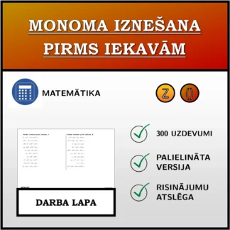 Darba lapa: Monoma iznešana pirms iekavām