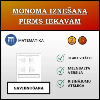 Savienošanas uzdevums: Monoma iznešana pirms iekavām