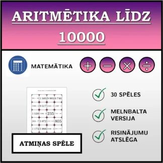 Atmiņas spēle: Aritmētika līdz 10000