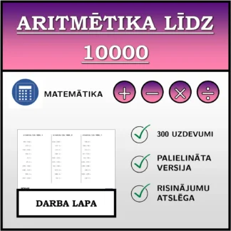 Darba lapa: Aritmētika līdz 10000