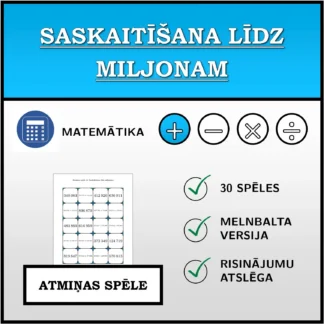 Atmiņas spēle: Saskaitīšana līdz miljonam