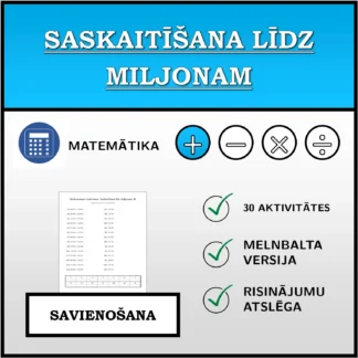 Savienošanas uzdevums: Saskaitīšana līdz miljonam