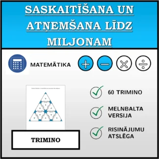 Trimino: Saskaitīšana un atņemšana līdz miljonam
