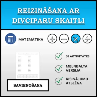 Savienošanas uzdevums: Reizināšana ar divciparu skaitli