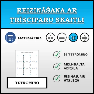 Tetromino: Reizināšana ar trīsciparu skaitli