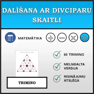 Trimino: Dalīšana ar divciparu skaitli