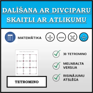 Tetromino: Dalīšana ar divciparu skaitli ar atlikumu