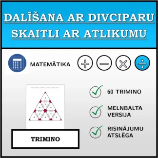Trimino: Dalīšana ar divciparu skaitli ar atlikumu