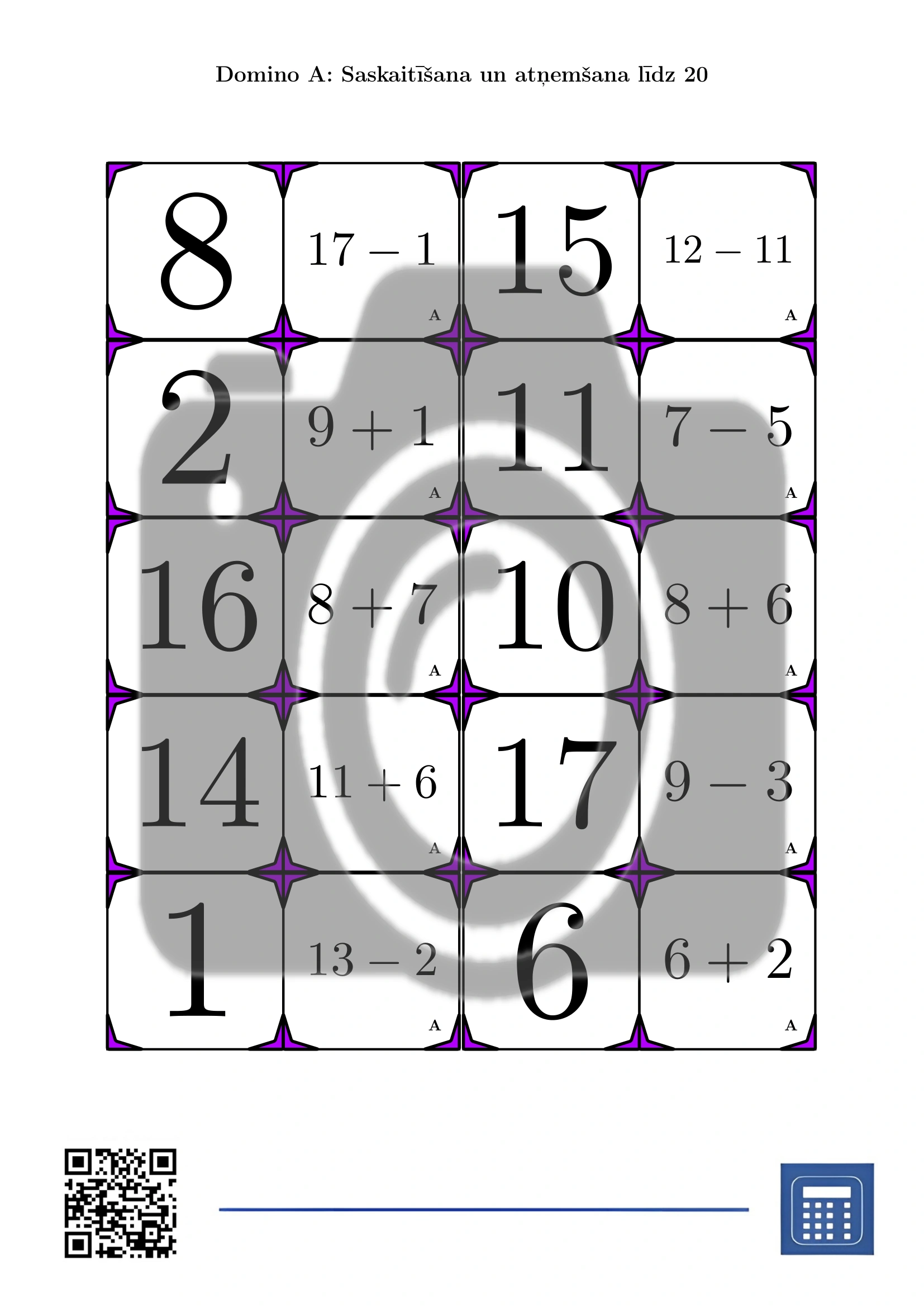 Domino: Saskaitīšana un atņemšana līdz 20 - Image 2