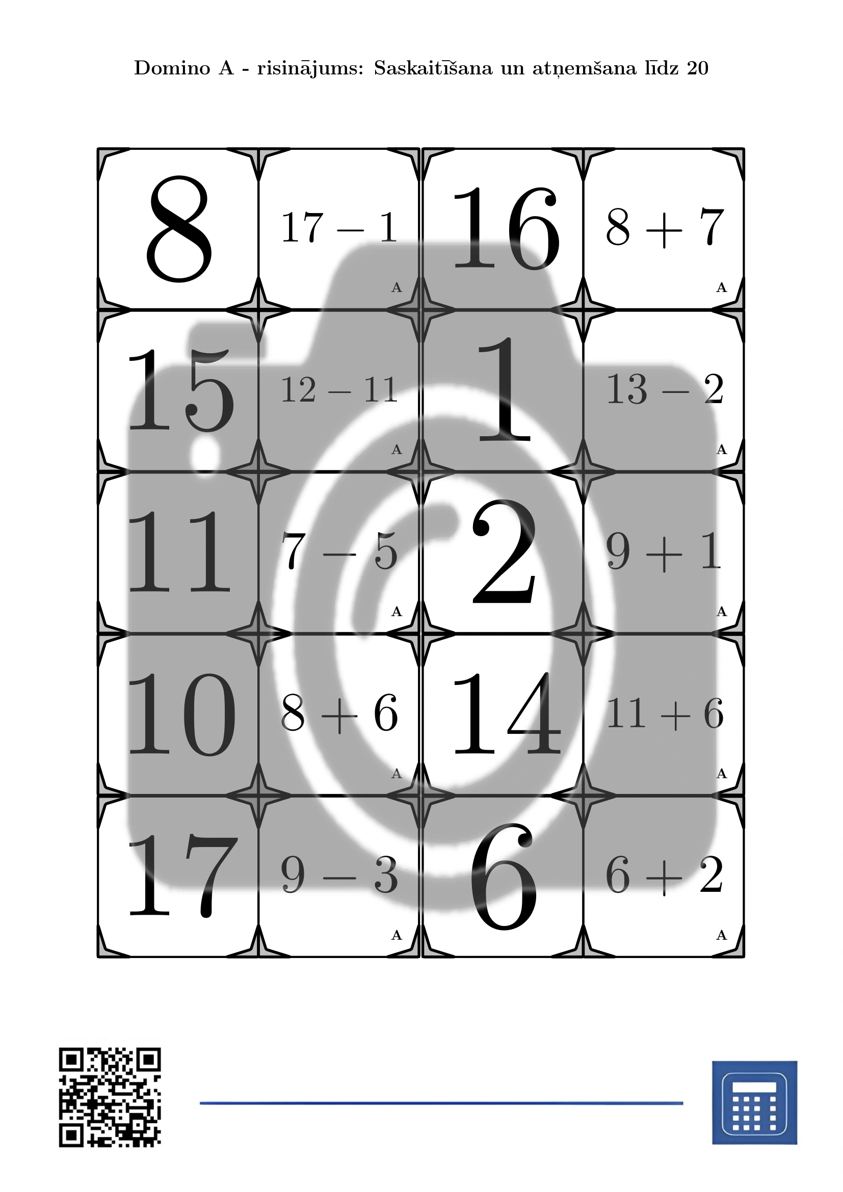 Domino: Saskaitīšana un atņemšana līdz 20 - Image 4