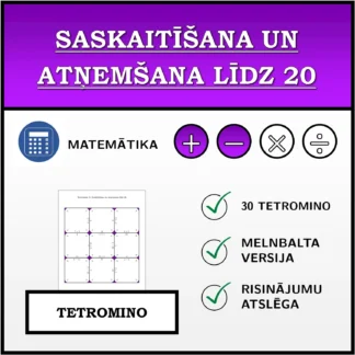 Tetromino: Saskaitīšana un atņemšana līdz 20
