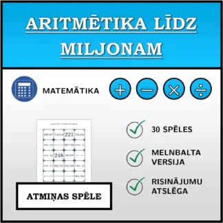 Atmiņas spēle: Aritmētika līdz miljonam