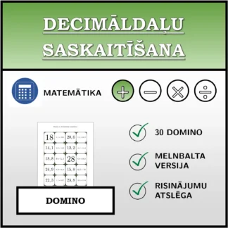 Domino: Decimāldaļu saskaitīšana
