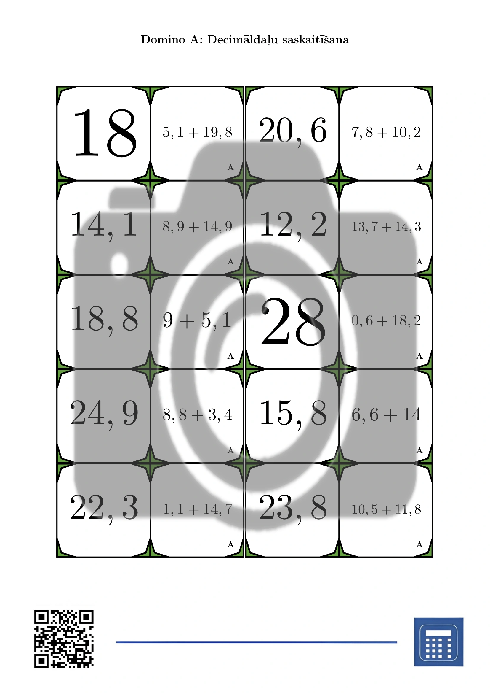 Domino: Decimāldaļu saskaitīšana - Image 2