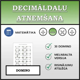 Domino: Decimāldaļu atņemšana