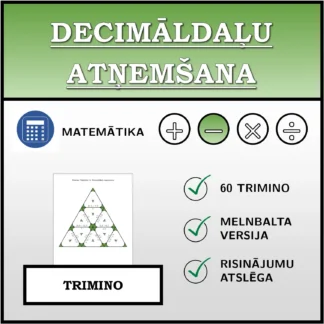 Trimino: Decimāldaļu atņemšana
