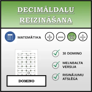 Domino: Decimāldaļu reizināšana