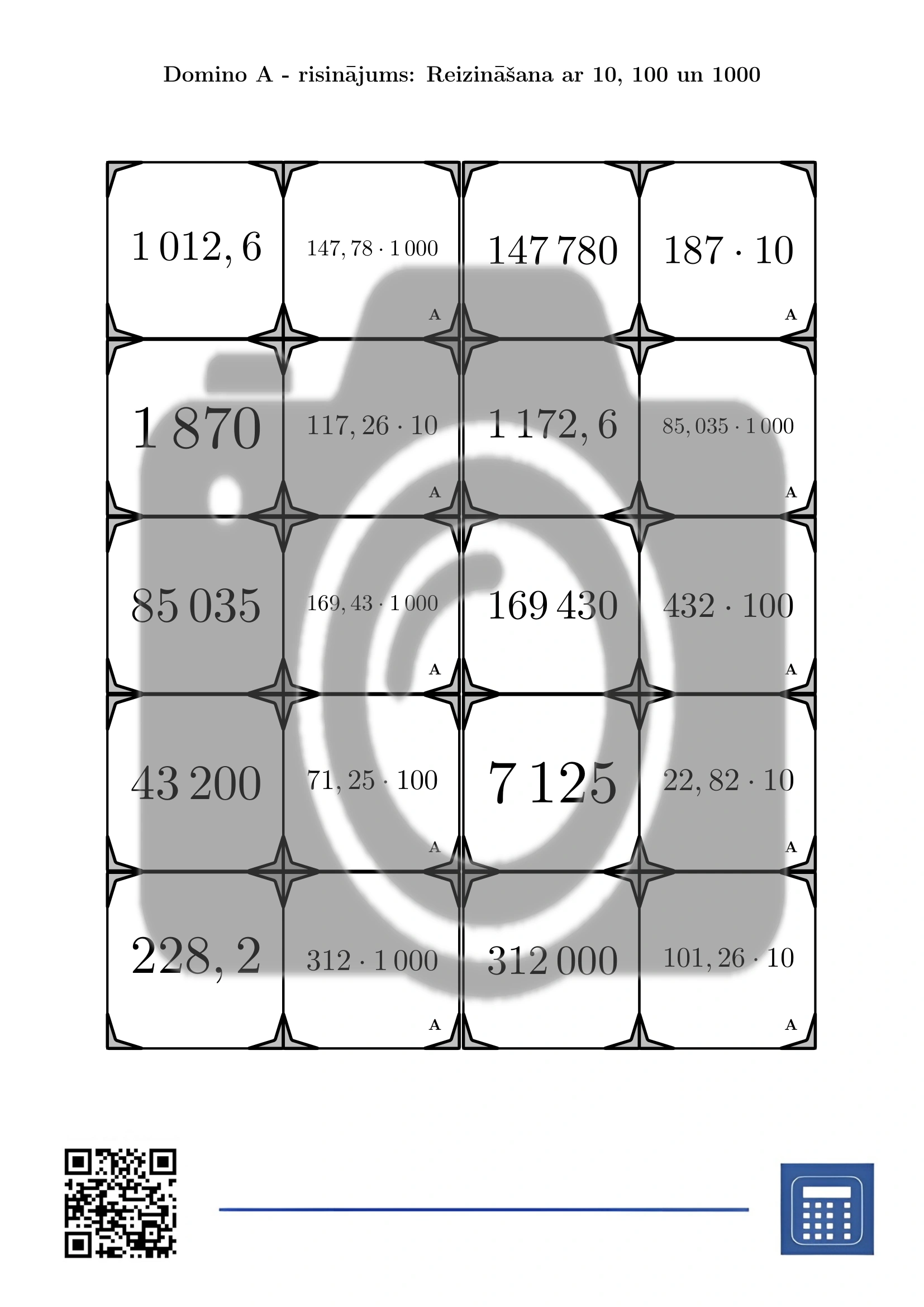 Domino: Reizināšana ar 10, 100 un 1000 - Image 4