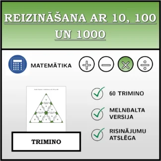 Trimino: Reizināšana ar 10, 100 un 1000